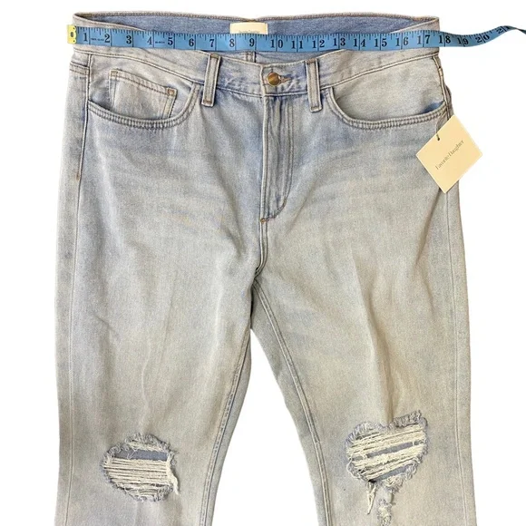 Favorite Daughter Jeans Women The Tommy Boyfriend Mid Rise Distress Size 31 New - Picture 5 of 14